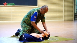 “Blue Berets” Learn First Aid Skills